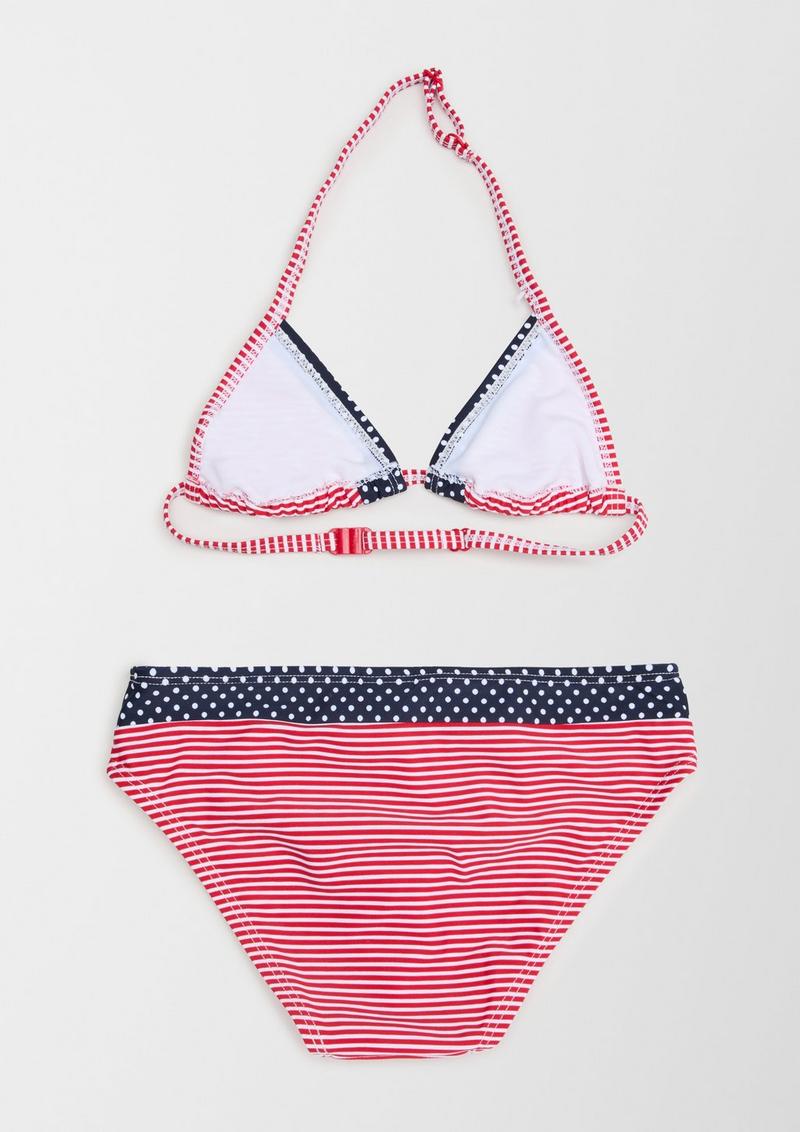 s.Oliver Neckholder-Bikini mit Mustermix - korallrot