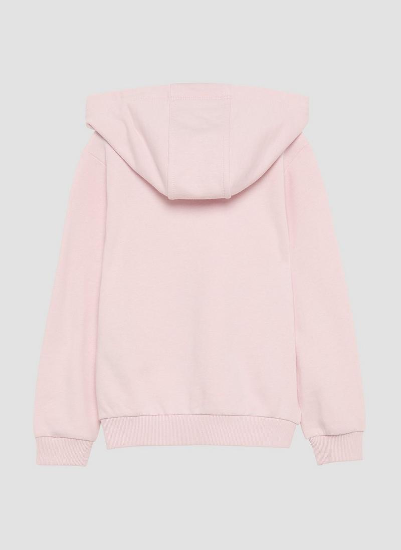 s.Oliver Hoodie mit Glitzerprint - perlmuttrosa