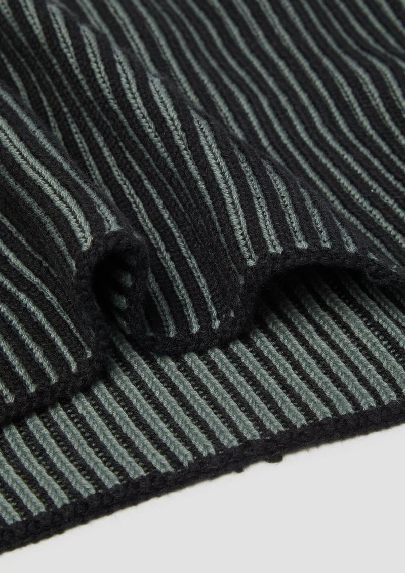 s.Oliver Loop-Schal mit Rippstruktur - schwarz