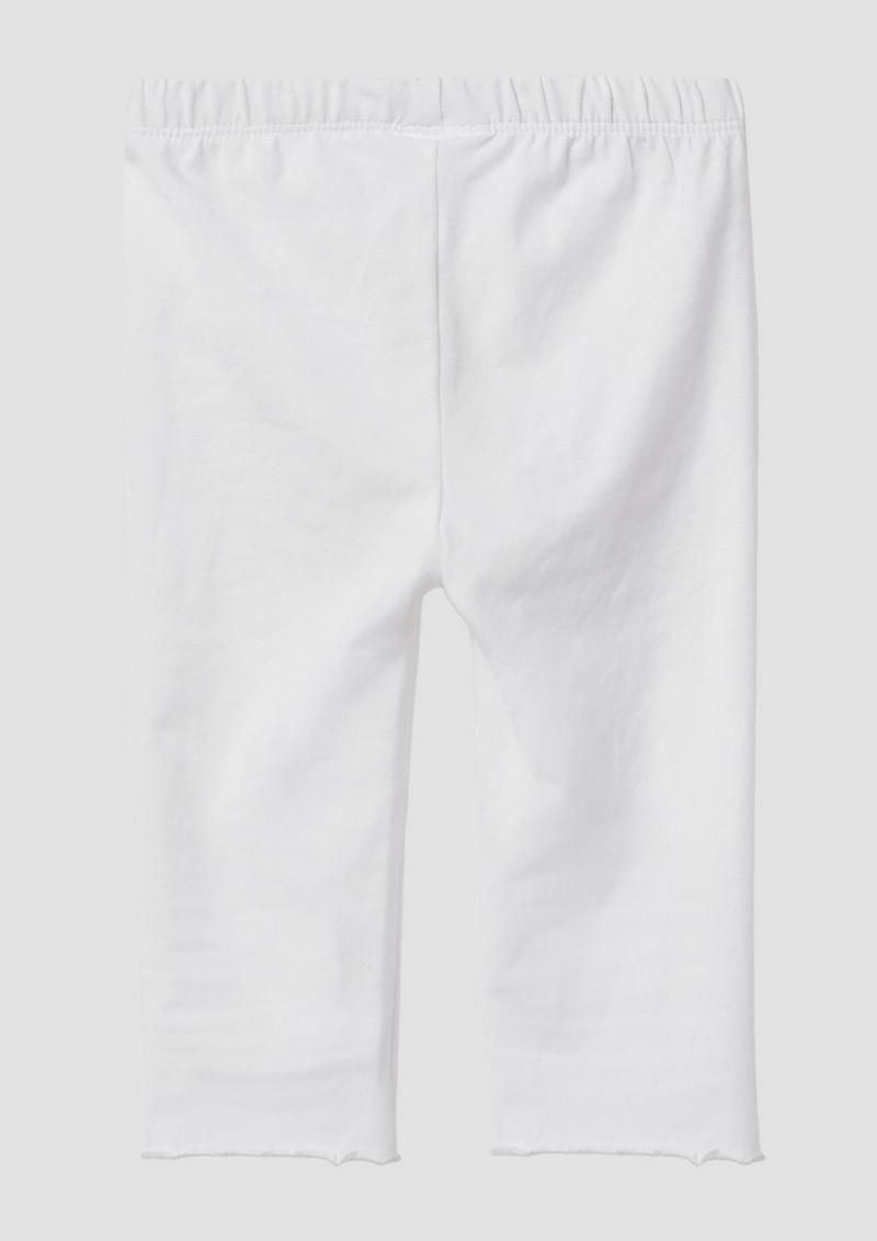 s.Oliver Capri Leggings aus Baumwollstretch mit Elastikbund - weiß
