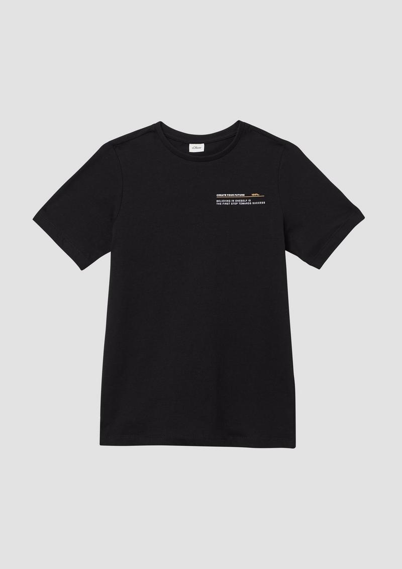 s.Oliver T-Shirt mit Frontprint - schwarz