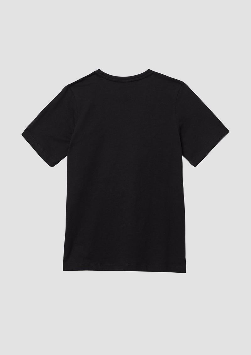 s.Oliver T-Shirt mit Frontprint - schwarz