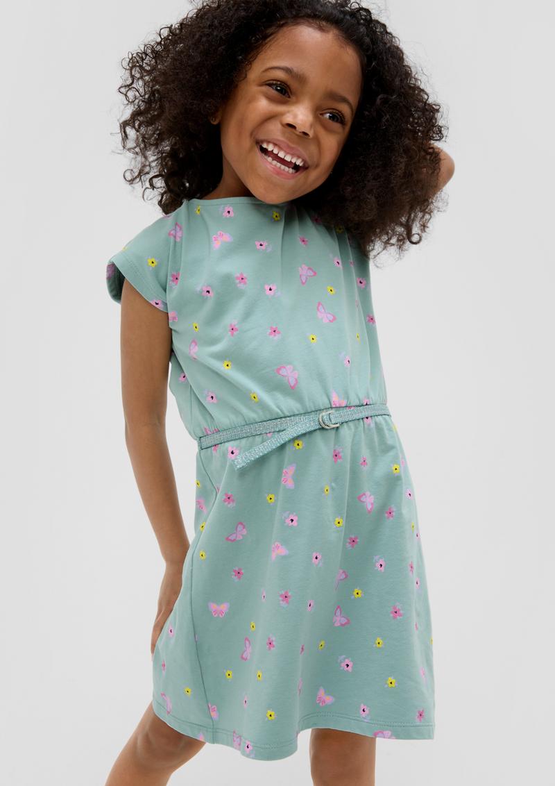 s.Oliver Minikleid mit All-over-Print - helles petrol