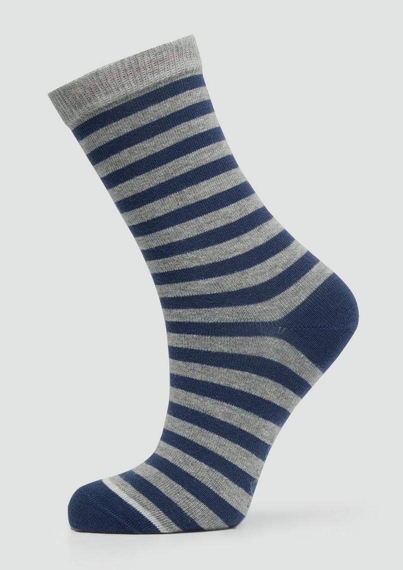 s.Oliver Socken im 4er-Pack mit Streifen-Detail - dunkelblau