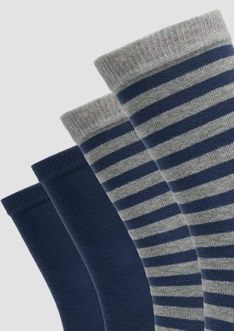 s.Oliver Socken im 4er-Pack mit Streifen-Detail - dunkelblau