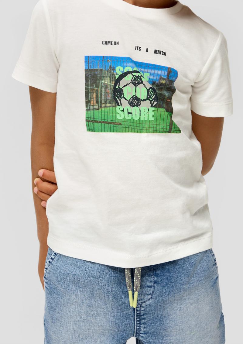s.Oliver T-Shirt mit Fotoprint - creme