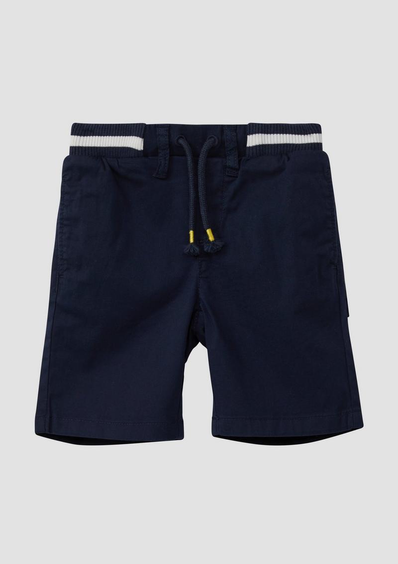 s.Oliver Bermuda aus Baumwollstretch mit Rippbund - navy