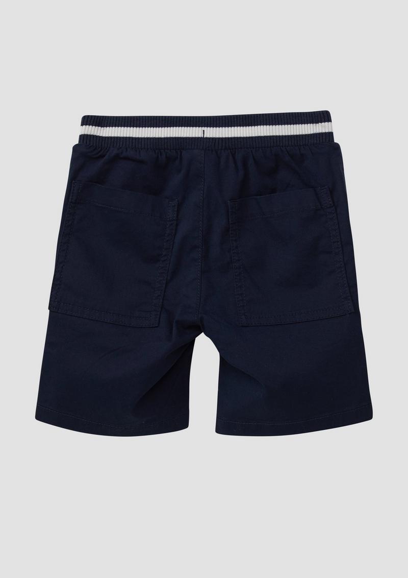 s.Oliver Bermuda aus Baumwollstretch mit Rippbund - navy
