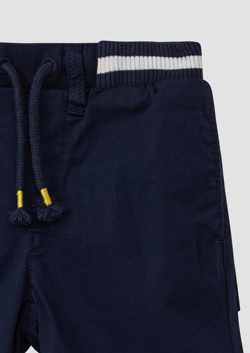 s.Oliver Bermuda aus Baumwollstretch mit Rippbund - navy