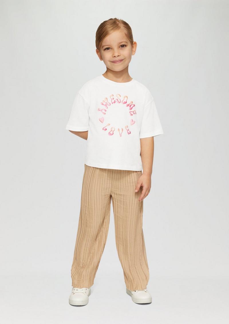 s.Oliver Boxy T-Shirt mit Silicon-Print - weiß