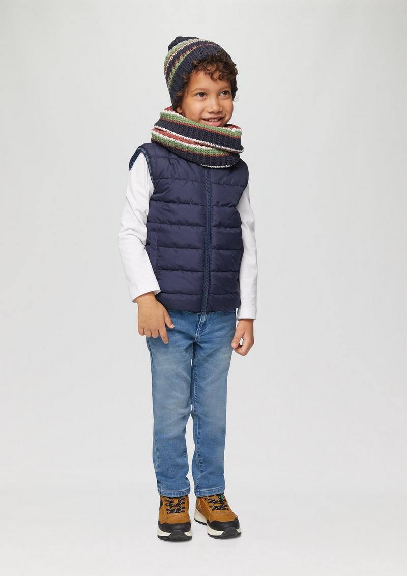 s.Oliver Strick-Snood in Streifenmuster - navy