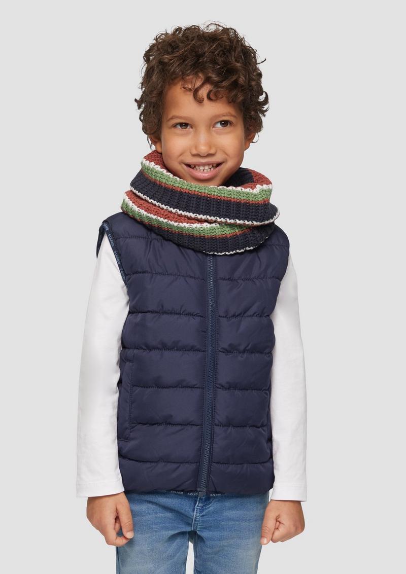 s.Oliver Strick-Snood in Streifenmuster - navy