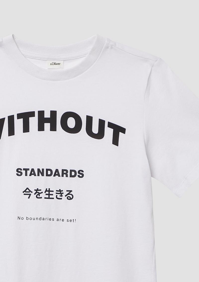 s.Oliver T-Shirt mit Frontprint - weiß