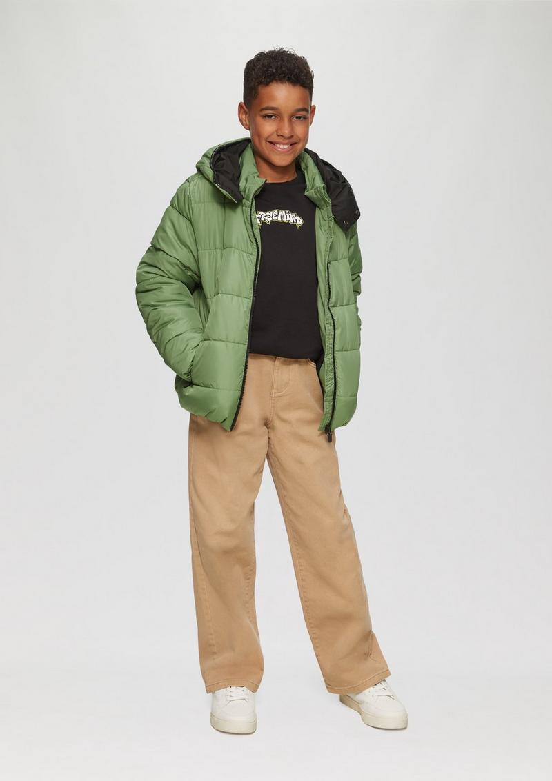 s.Oliver Wärmende Steppjacke mit Fleece-Futter - hellgrün