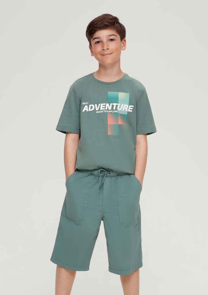 s.Oliver Bermuda in Garment dye - petrol
