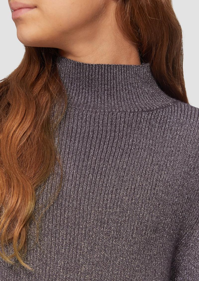 s.Oliver Strickpullover mit Metallic-Effekt und Stehkragen - flieder