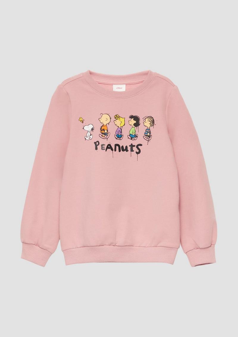 s.Oliver Sweatshirt mit Peanuts®-Print - zartrosa