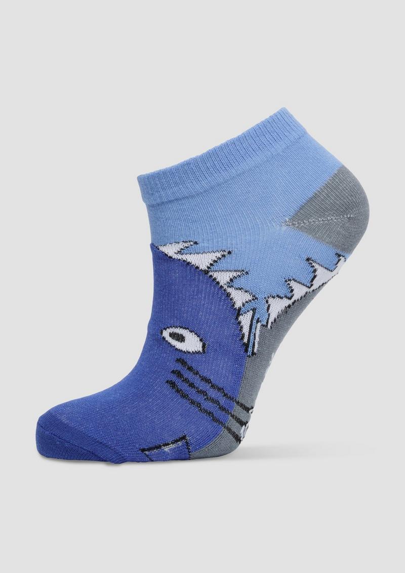 s.Oliver Kurze Socken im 6er-Pack mit verschiedenen Motiven - blau