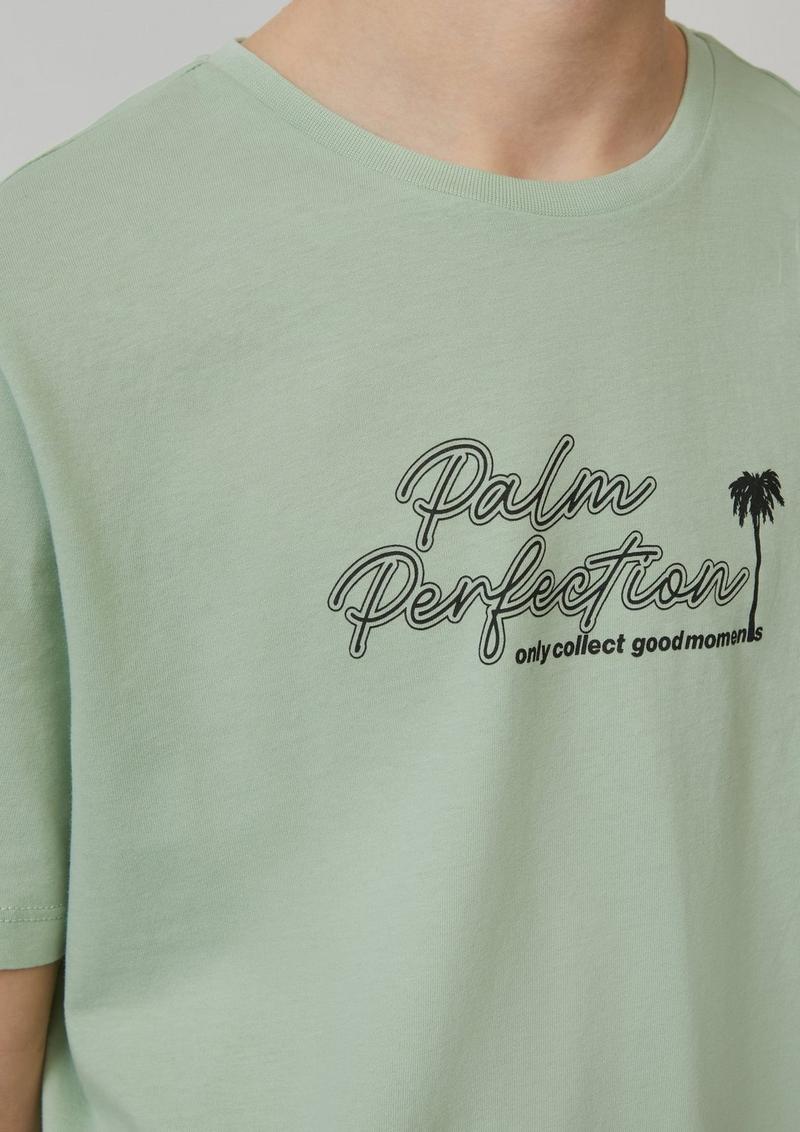 s.Oliver T-Shirt mit Frontprint - salbeigrün