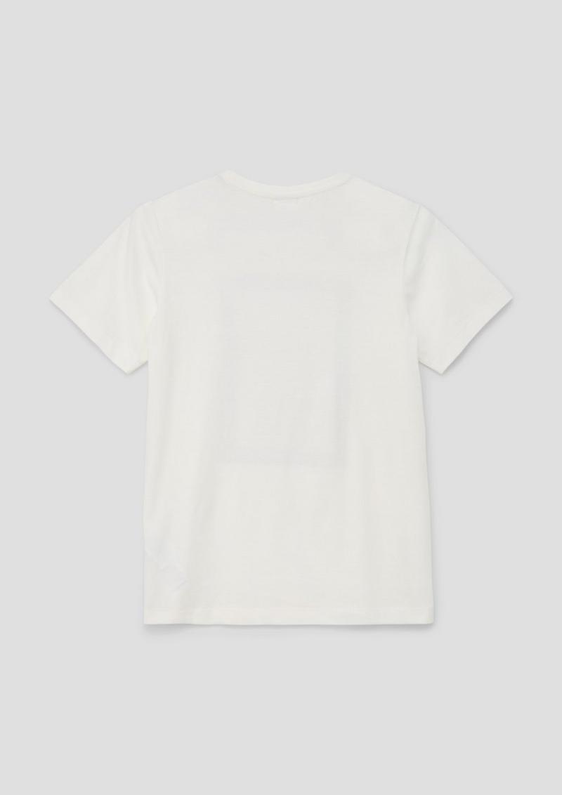 s.Oliver T-Shirt mit Fotoprint - creme