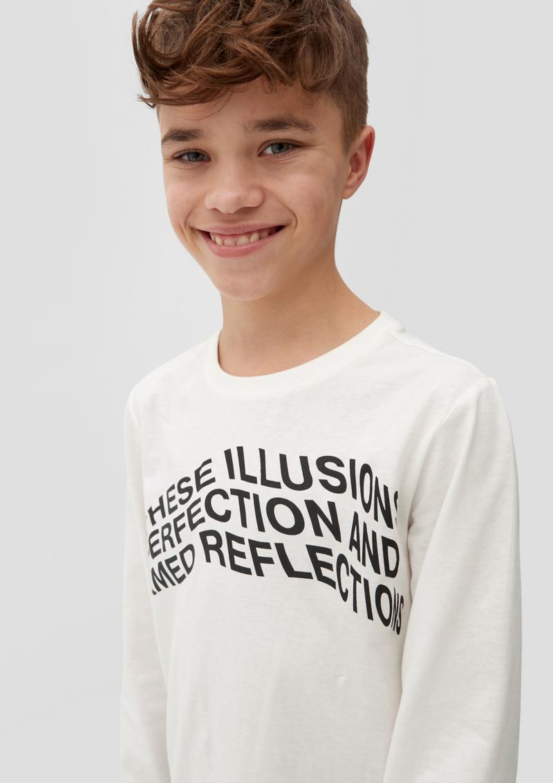 s.Oliver Longsleeve mit Frontprint - ecru