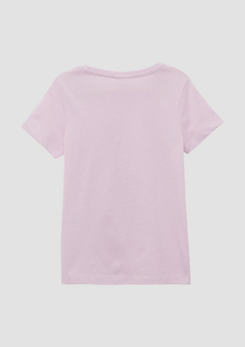 s.Oliver T-Shirt mit Glitzerprint - lavendel