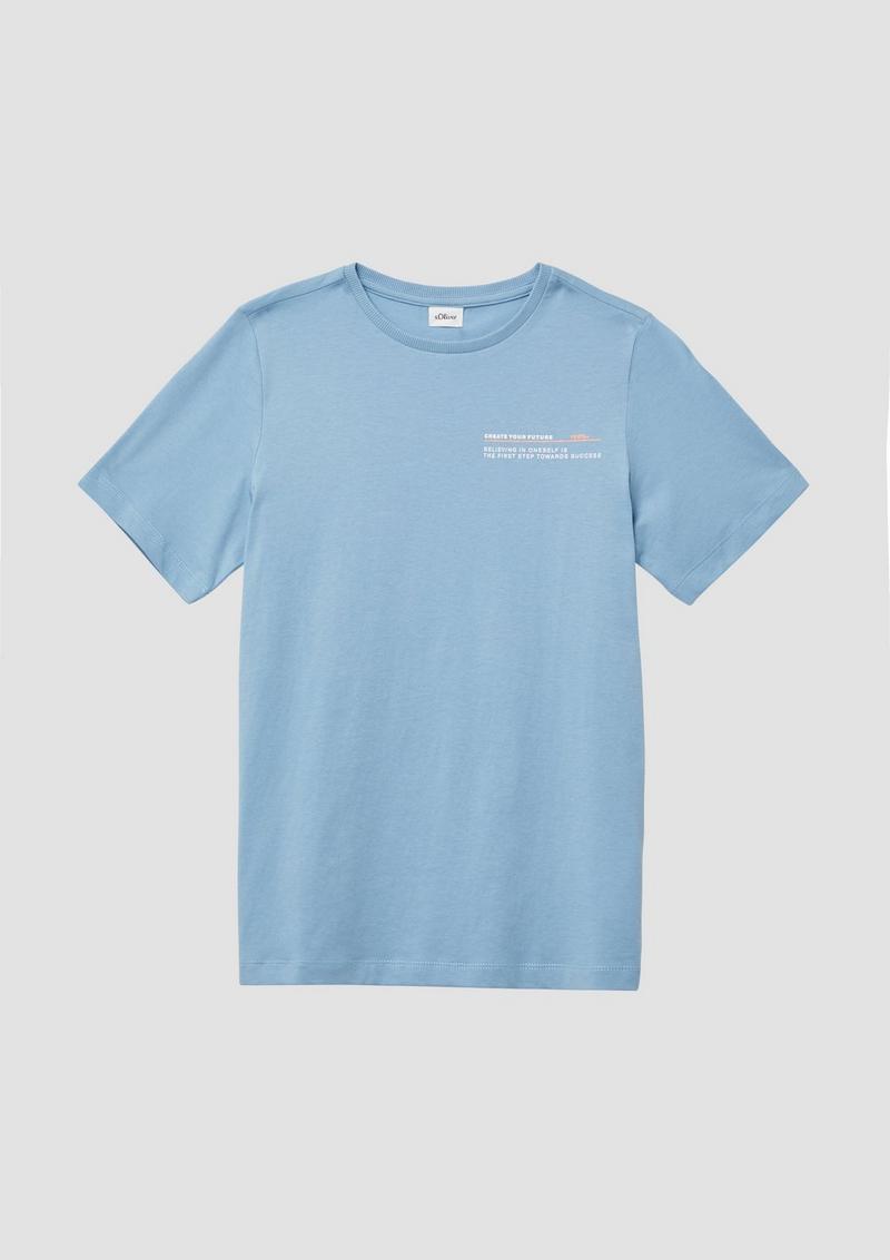 s.Oliver T-Shirt mit Frontprint - himmelblau