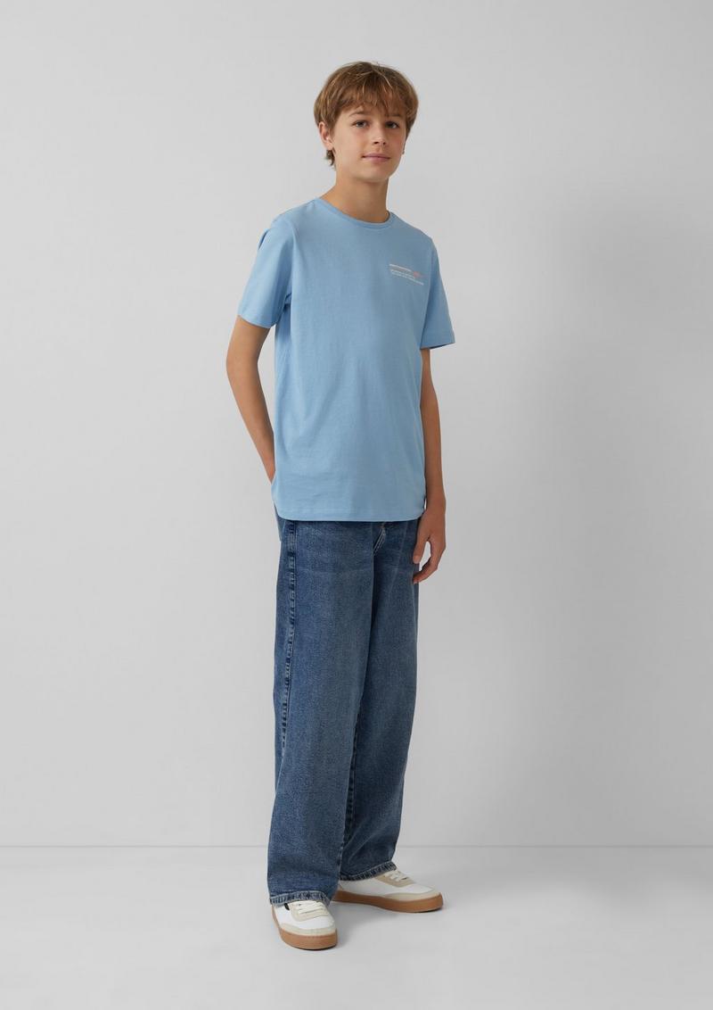 s.Oliver T-Shirt mit Frontprint - himmelblau