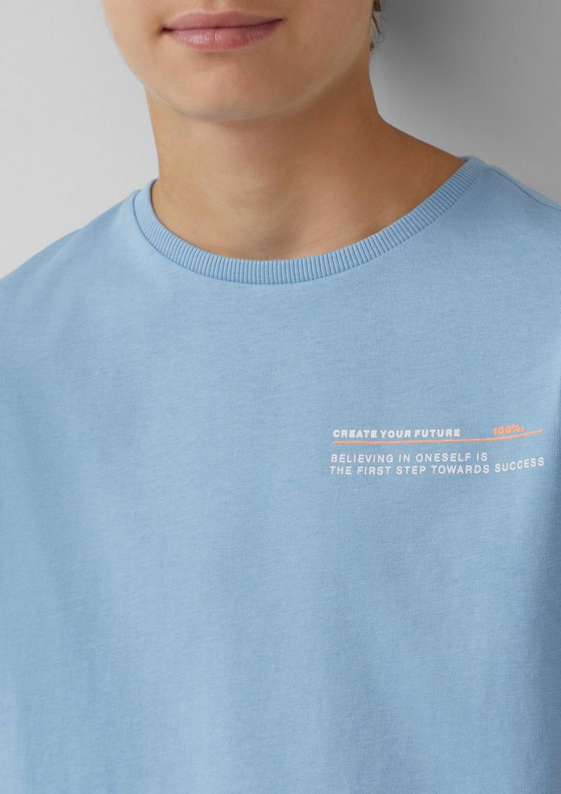 s.Oliver T-Shirt mit Frontprint - himmelblau