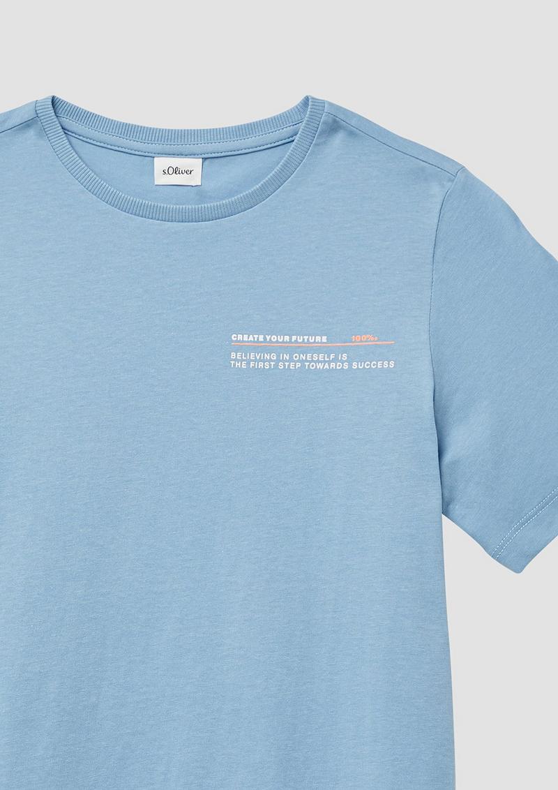 s.Oliver T-Shirt mit Frontprint - himmelblau
