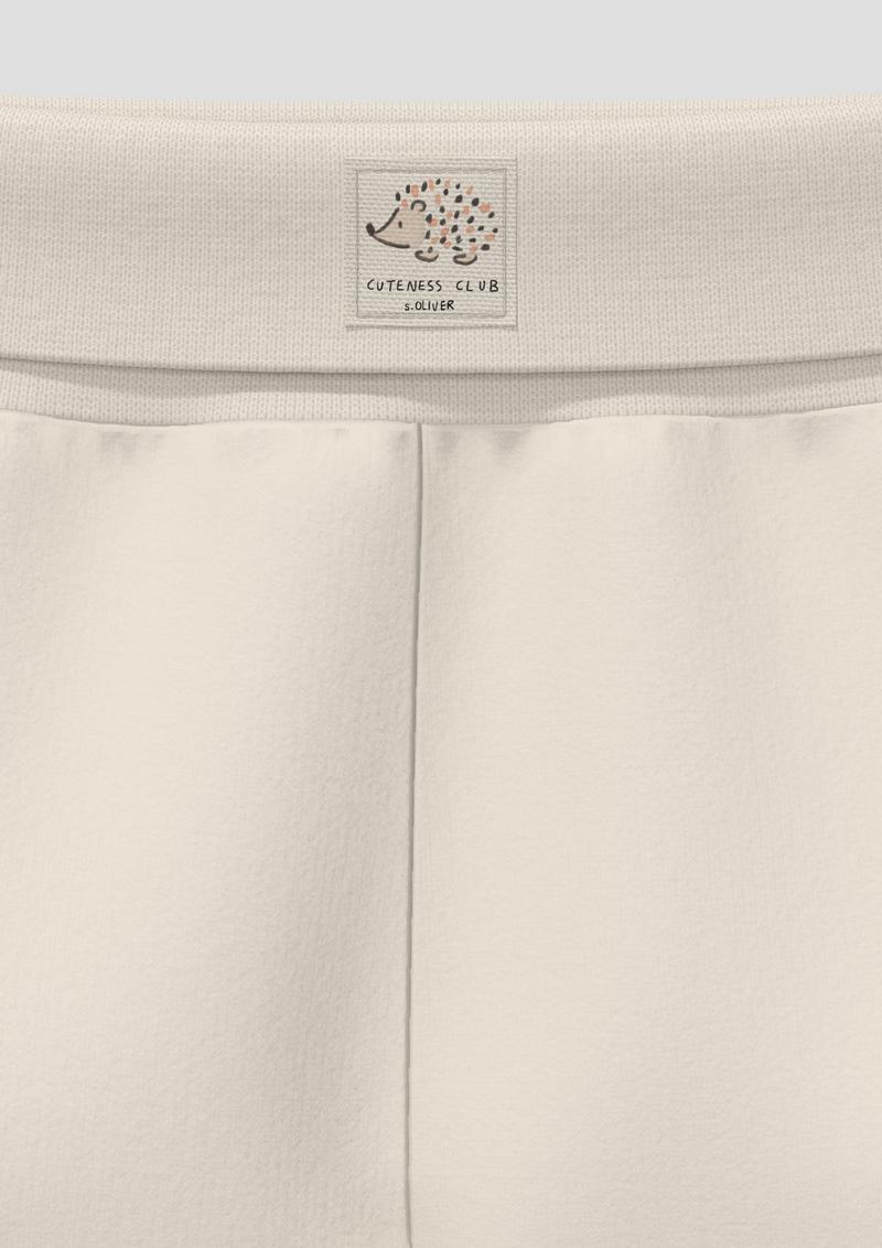 s.Oliver Unisex Jogpants aus Sweat mit Elastikbund und Cargotaschen - helles beige