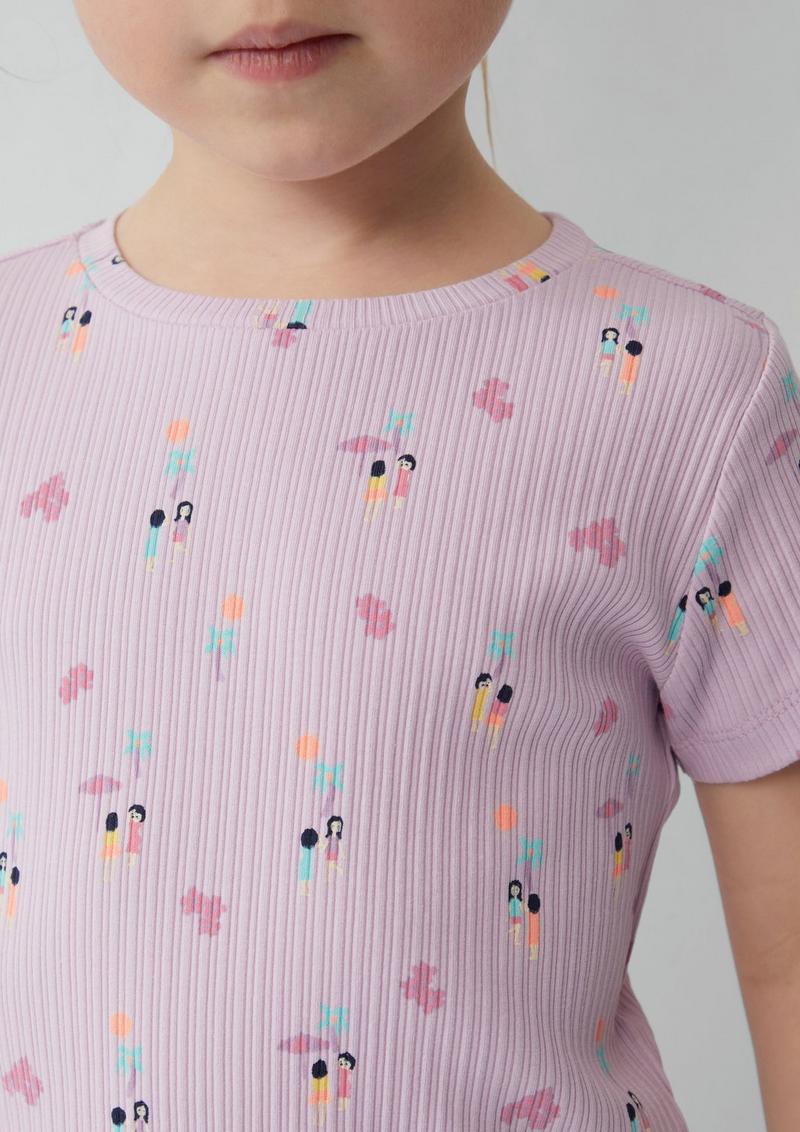 s.Oliver Elastisches T-Shirts aus Rippware - flieder