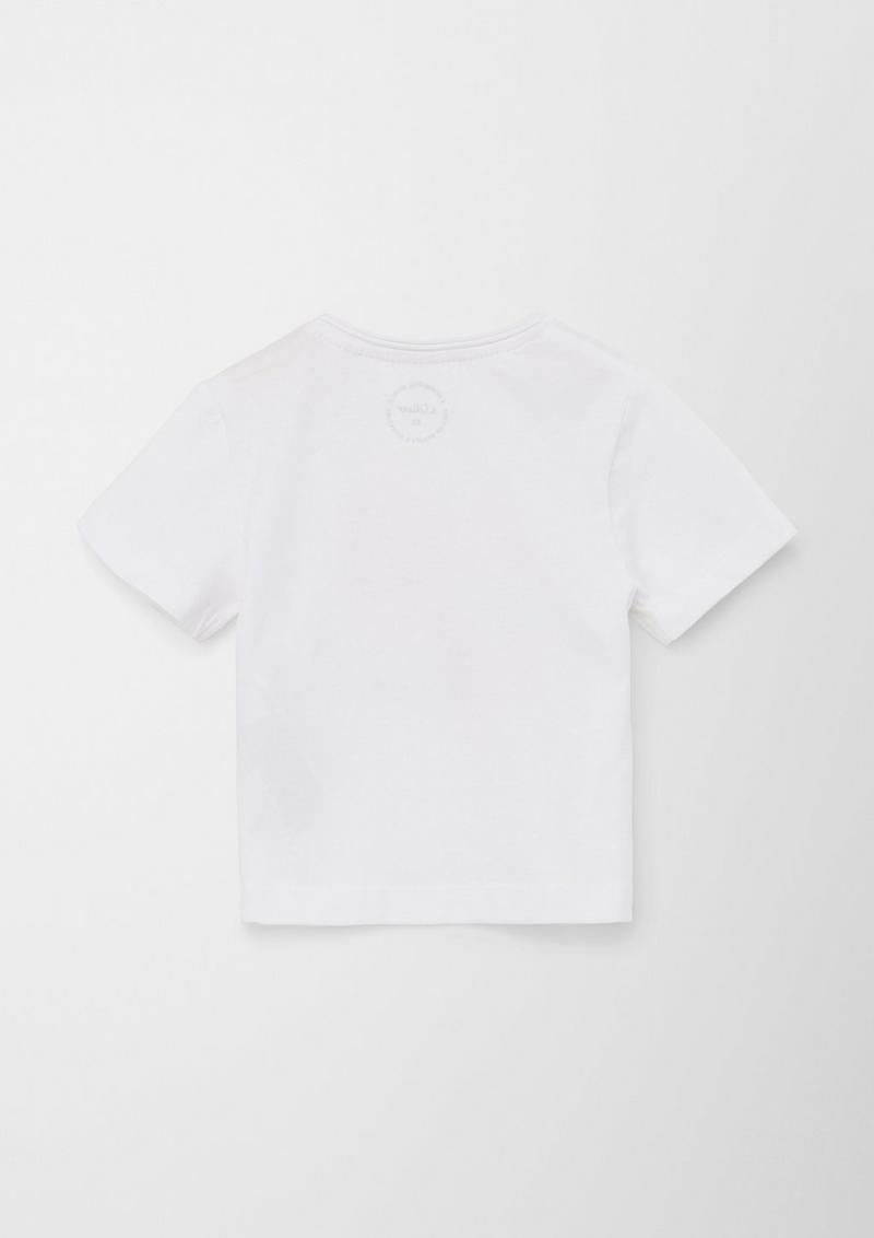 s.Oliver T-Shirt mit Frontprint - weiß