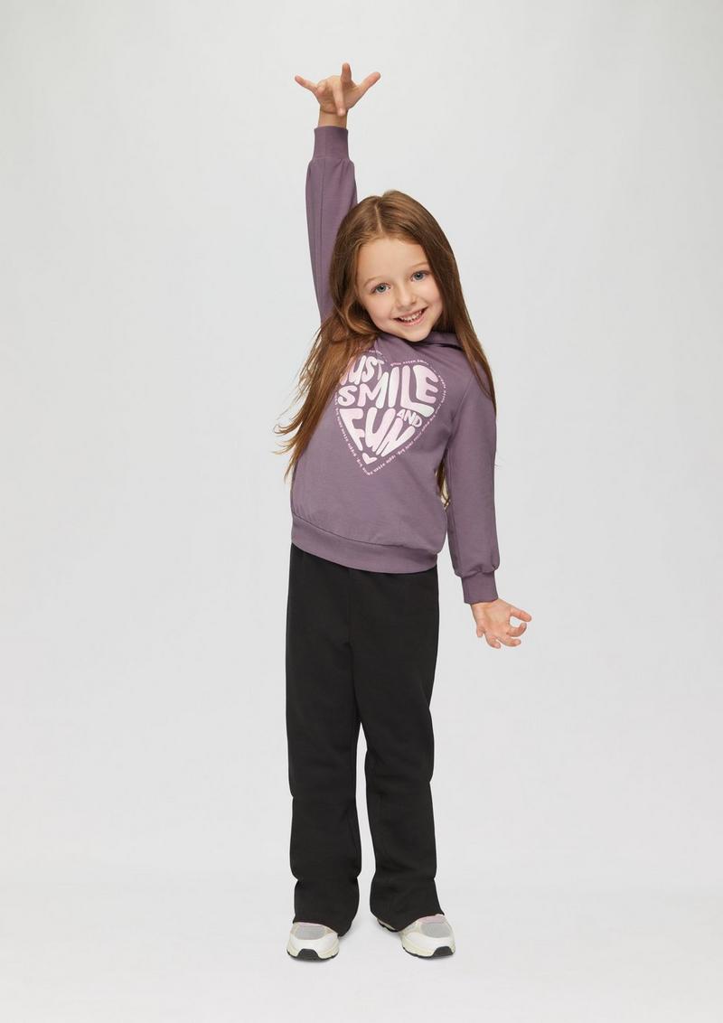 s.Oliver Kapuzenshirt mit Glitzer-Foamprint - flieder