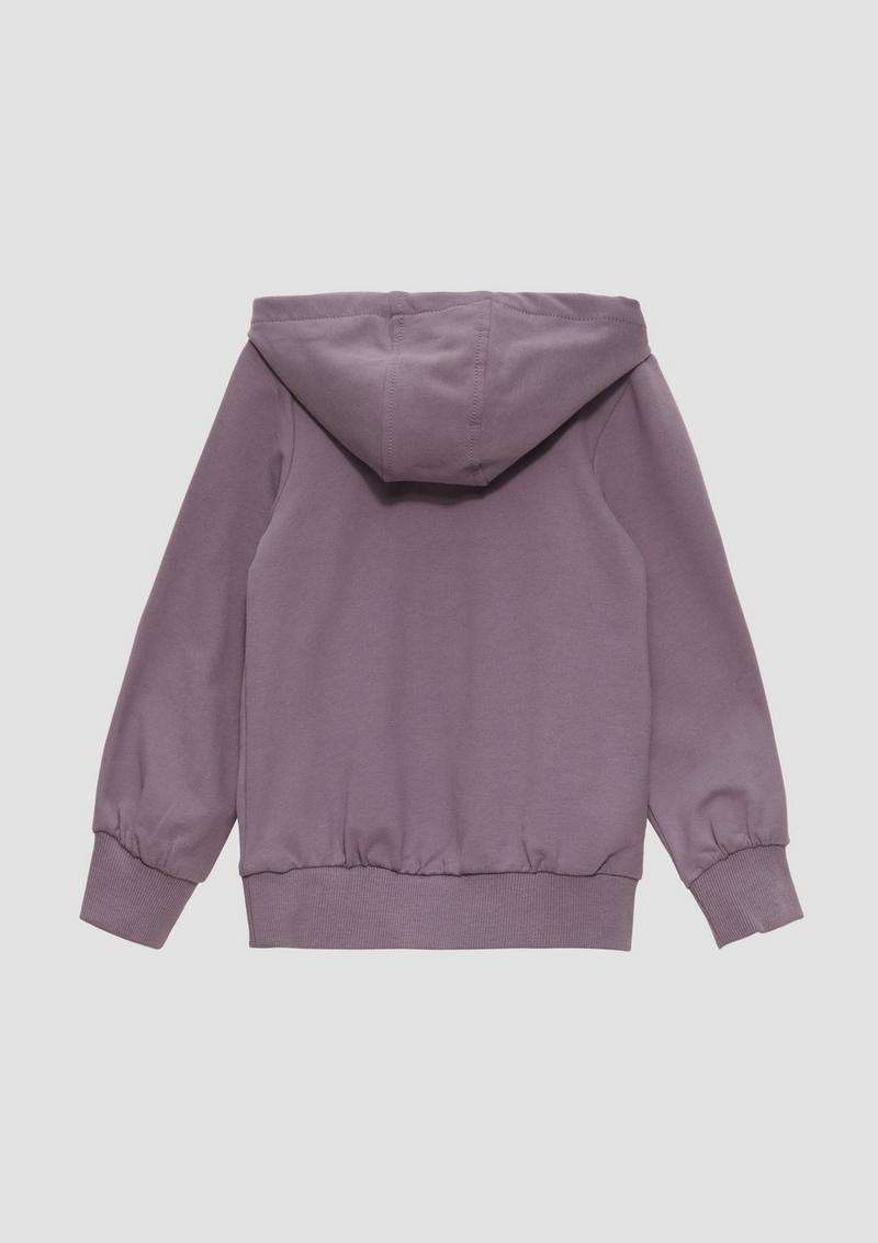 s.Oliver Kapuzenshirt mit Glitzer-Foamprint - flieder