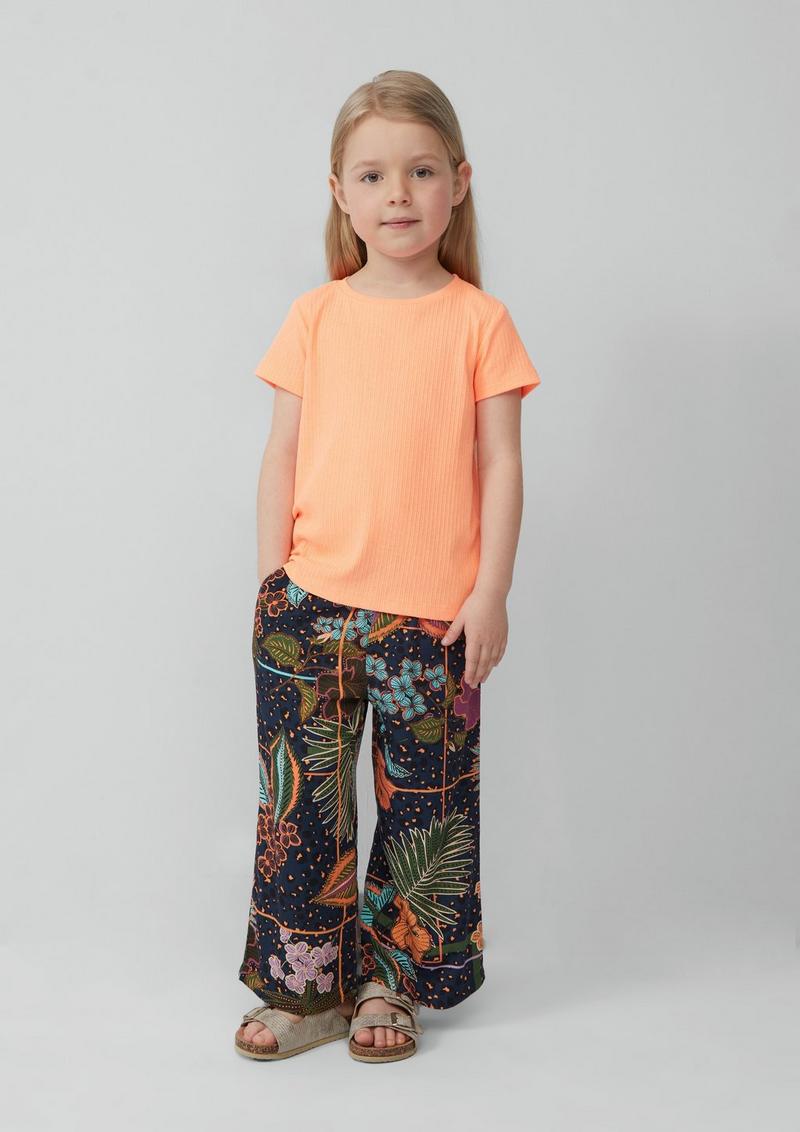 s.Oliver Elastisches T-Shirts aus Rippware - orange