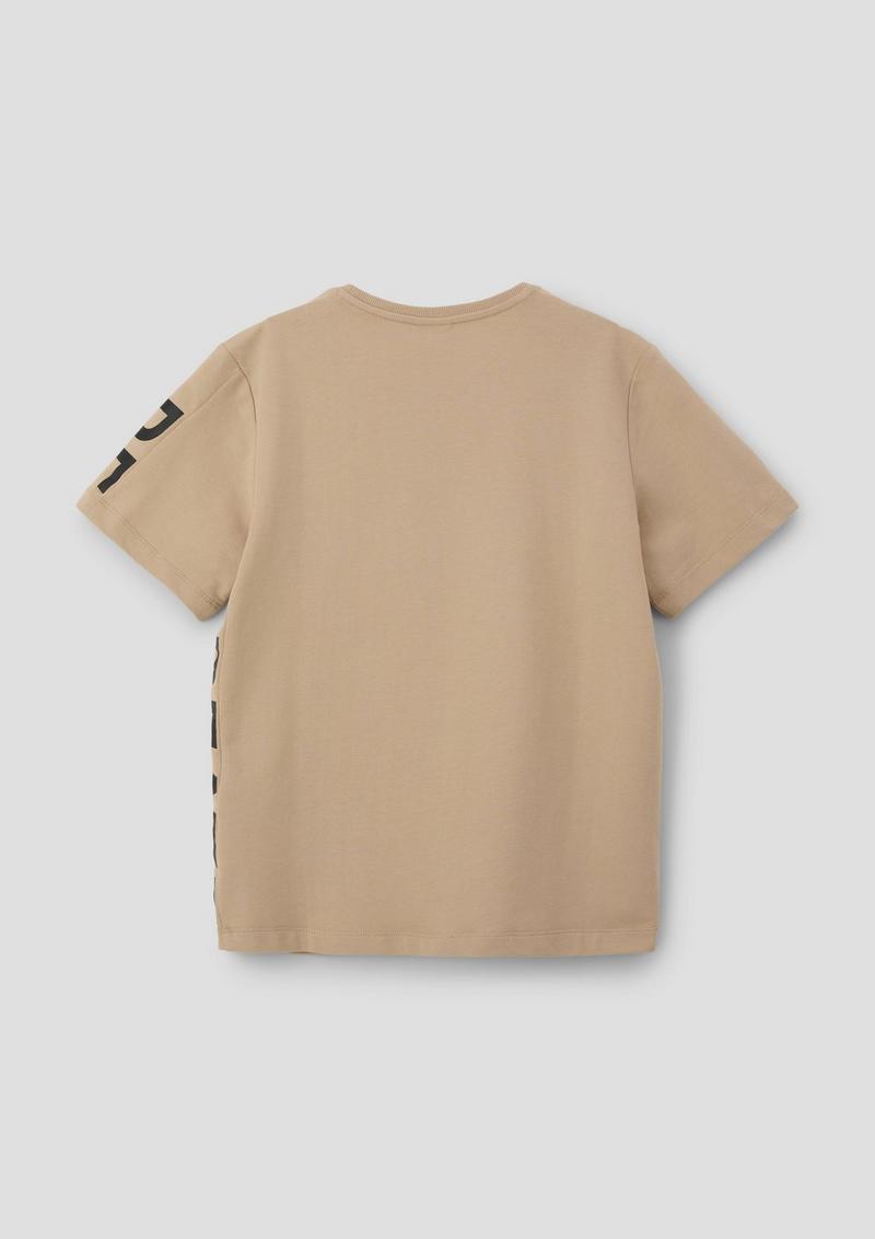 s.Oliver T-Shirt mit Schrift-Print - beige