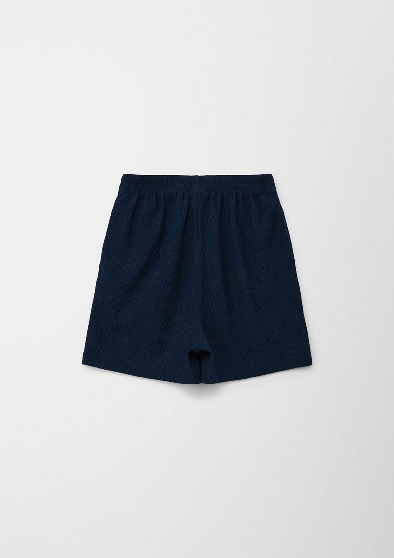 s.Oliver Crêpe-Shorts mit Elastikbund - navy