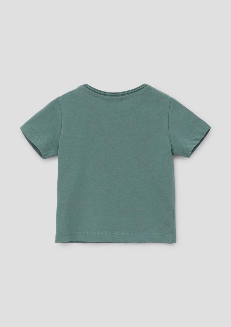 s.Oliver Jerseyshirt mit Smiley®-Frontprint - petrol