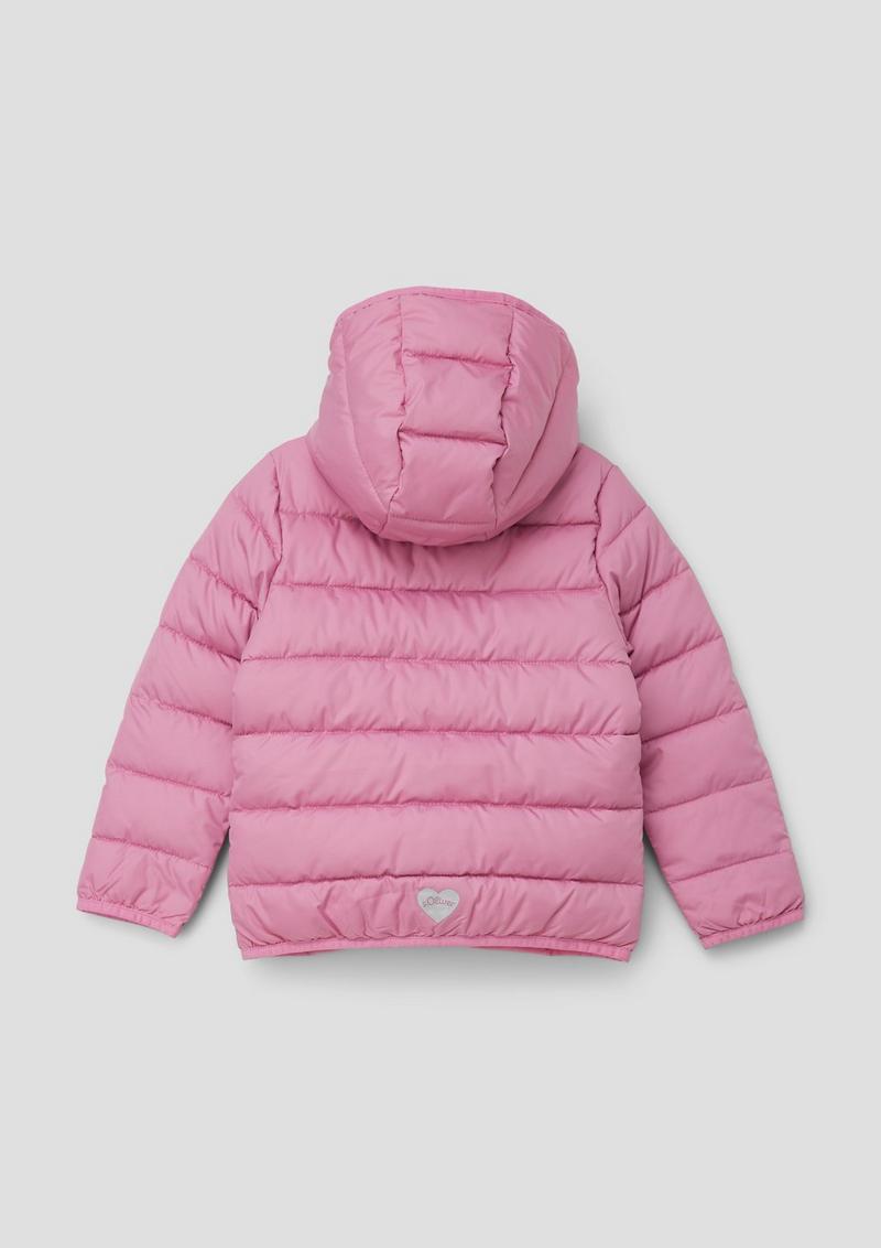 s.Oliver Steppjacke mit dekorativem Reflektor-Detail - rosa