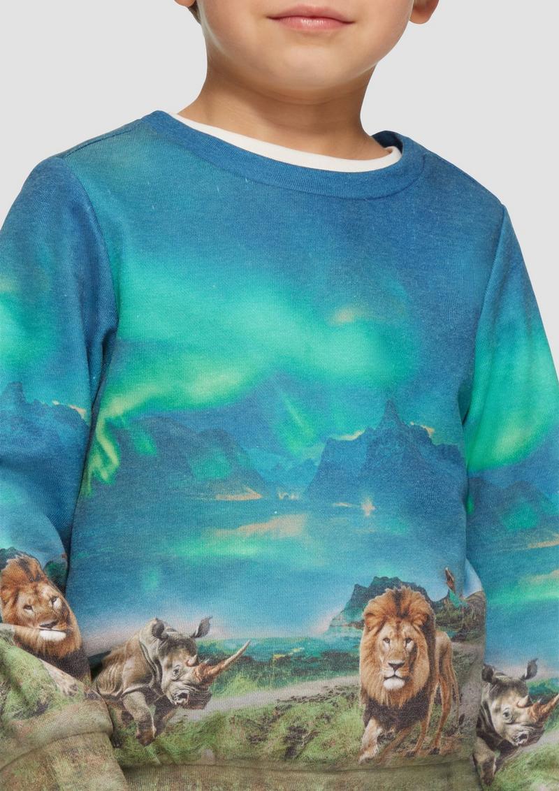 s.Oliver Sweatshirt mit All-over-Print - neon