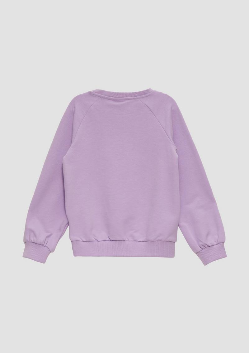s.Oliver Sweatshirt mit Schmucksteinen - lavendel