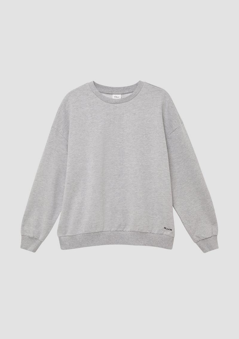 s.Oliver Unisex Sweatshirt im Oversize-Shape - grau meliert