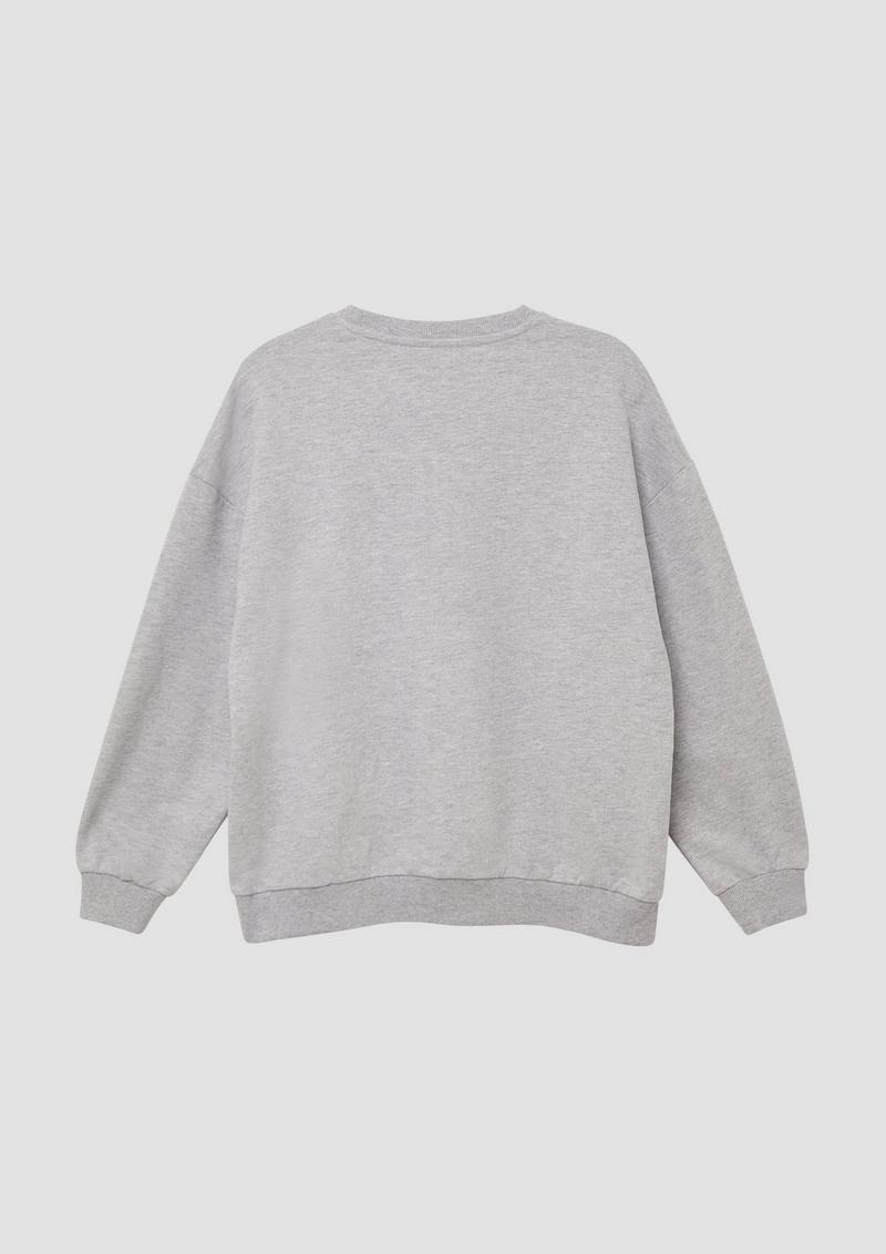 s.Oliver Unisex Sweatshirt im Oversize-Shape - grau meliert