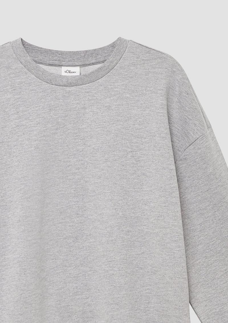 s.Oliver Unisex Sweatshirt im Oversize-Shape - grau meliert