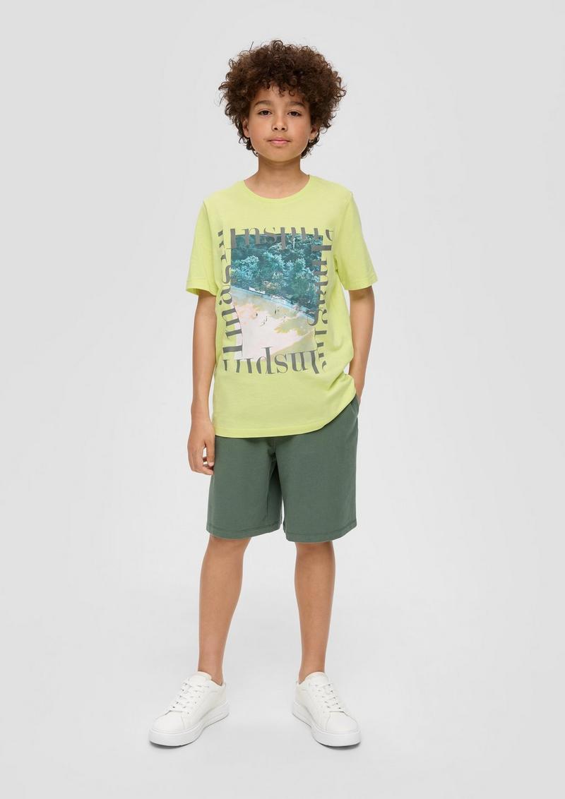 s.Oliver T-Shirt mit Frontprint - limettengrün