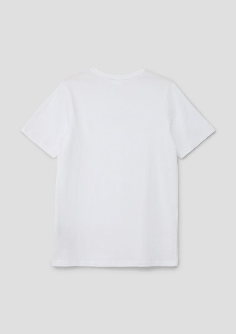 s.Oliver Weiches T-Shirt mit Frontprint - weiß
