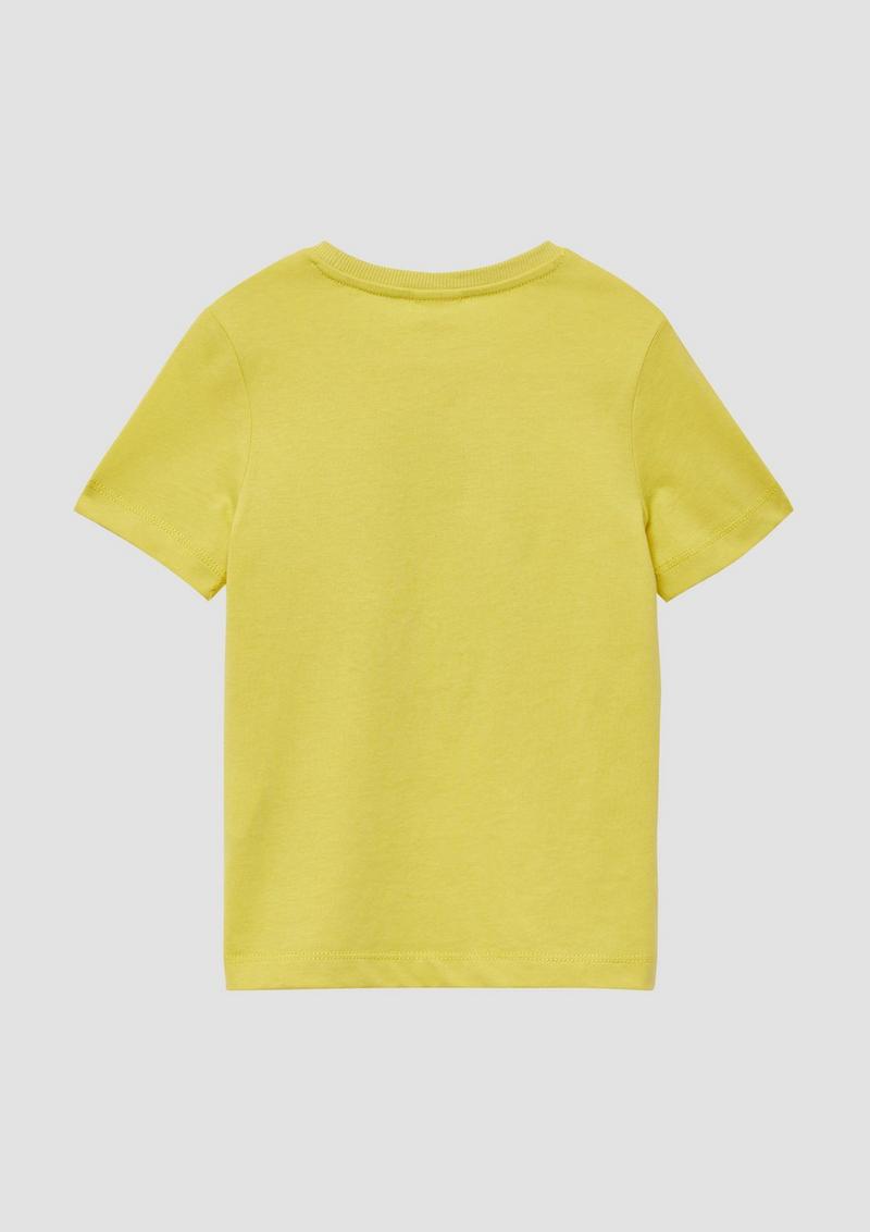 s.Oliver Jersey-T-Shirt mit Frontprint - gelb