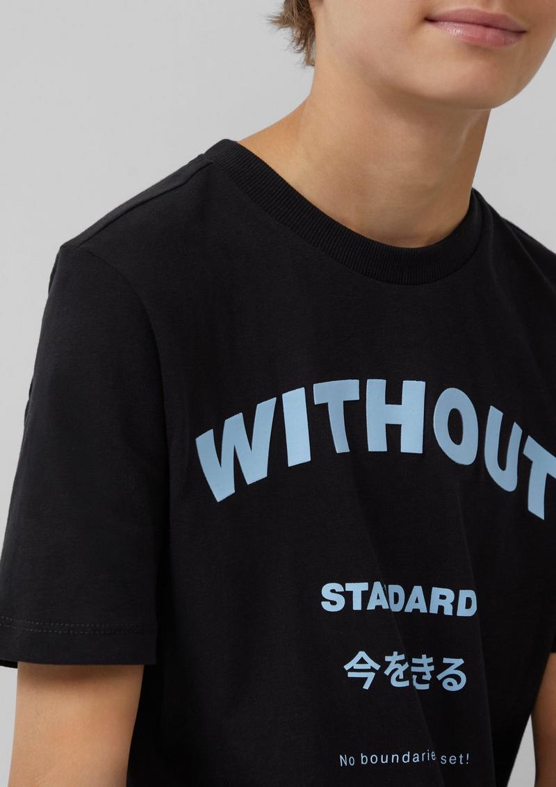 s.Oliver T-Shirt mit Frontprint - schwarz