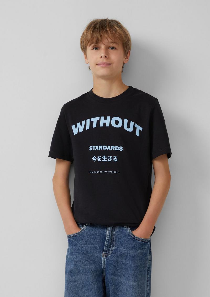 s.Oliver T-Shirt mit Frontprint - schwarz